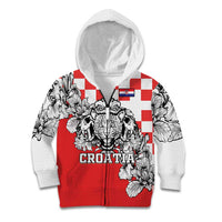 Personalized Croatia Leopard Heads Kid Hoodie With Iris - Wonder Print Shop