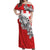Personalized Croatia Leopard Heads Off Shoulder Maxi Dress With Iris - Wonder Print Shop