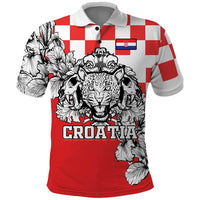 Personalized Croatia Leopard Heads Polo Shirt With Iris - Wonder Print Shop