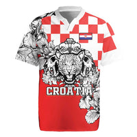 Personalized Croatia Leopard Heads Rugby Jersey With Iris - Wonder Print Shop