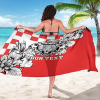 Personalized Croatia Leopard Heads Sarong With Iris - Wonder Print Shop