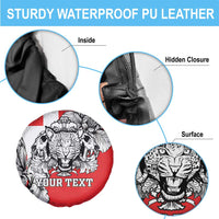 Personalized Croatia Leopard Heads Spare Tire Cover With Iris - Wonder Print Shop
