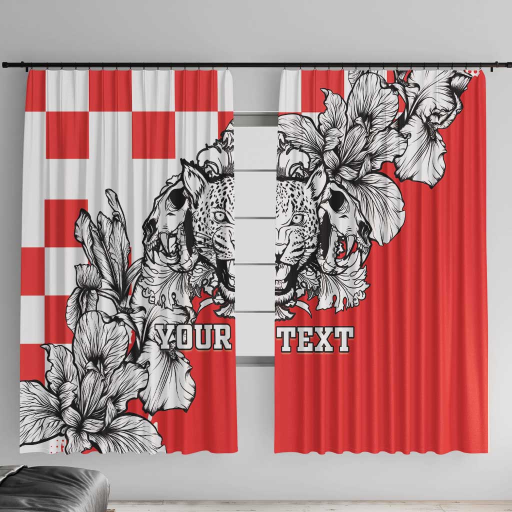 Personalized Croatia Leopard Heads Window Curtain With Iris - Wonder Print Shop