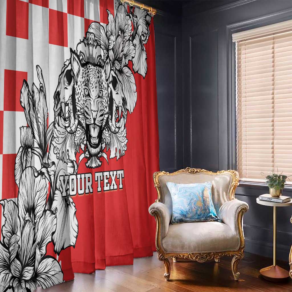 Personalized Croatia Leopard Heads Window Curtain With Iris - Wonder Print Shop