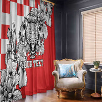Personalized Croatia Leopard Heads Window Curtain With Iris - Wonder Print Shop