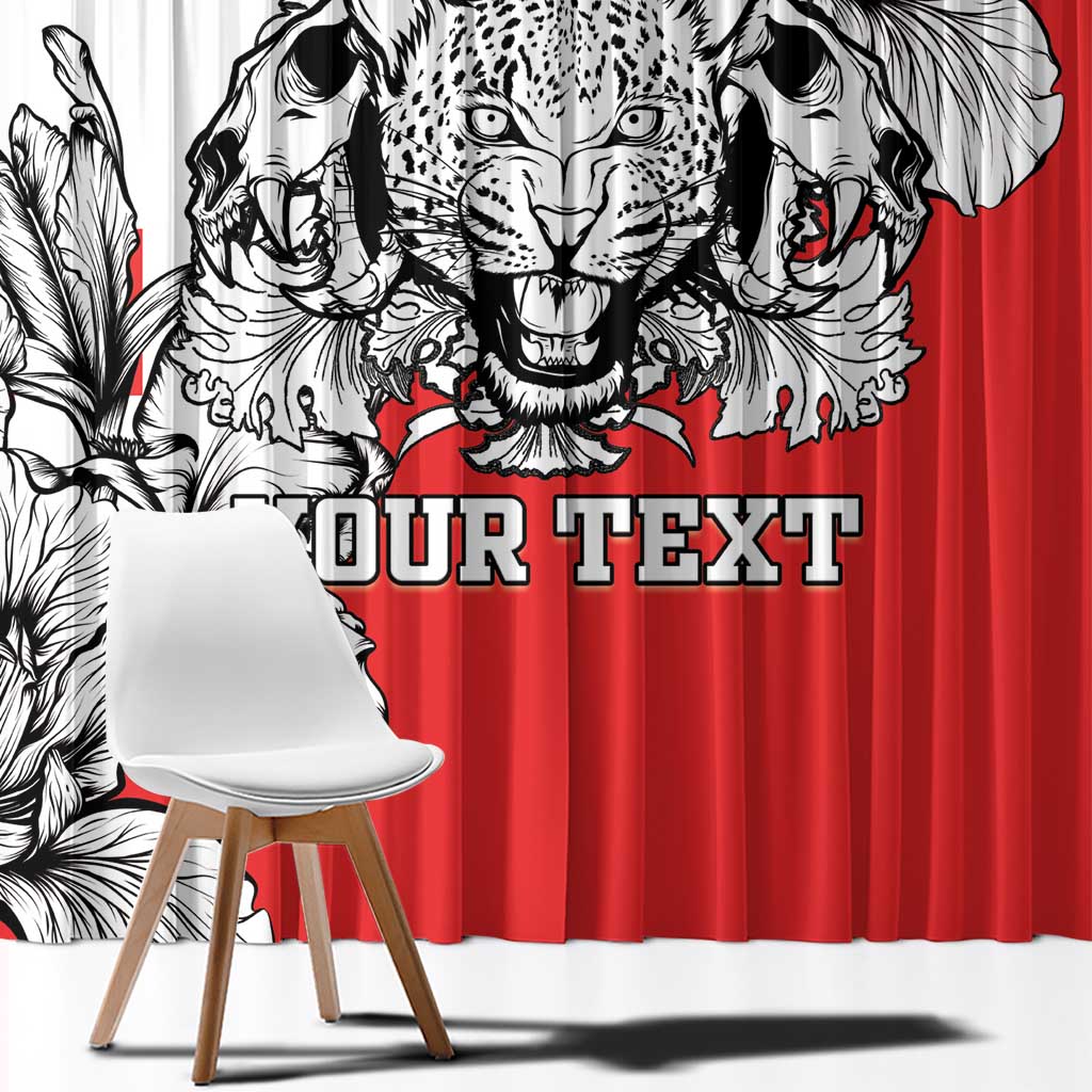 Personalized Croatia Leopard Heads Window Curtain With Iris - Wonder Print Shop