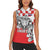 Personalized Croatia Leopard Heads Women Sleeveless Polo Shirt With Iris - Wonder Print Shop