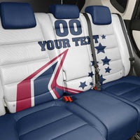 Custom USA Summer Sport 2024 Back Car Seat Cover Eiffel Tower 2024 - Wonder Print Shop