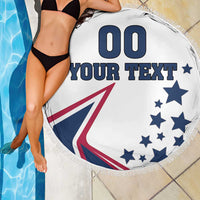 Custom USA Summer Sport 2024 Beach Blanket Eiffel Tower 2024 - Wonder Print Shop