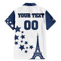 Custom USA Summer Sport 2024 Family Matching Mermaid Dress and Hawaiian Shirt Eiffel Tower 2024 - Wonder Print Shop