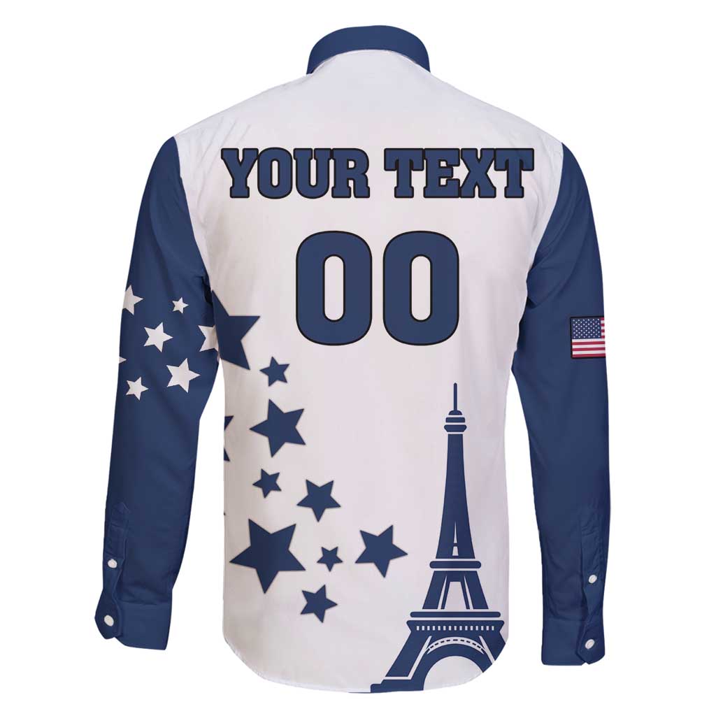 Custom USA Summer Sport 2024 Family Matching Summer Maxi Dress and Hawaiian Shirt Eiffel Tower 2024 - Wonder Print Shop