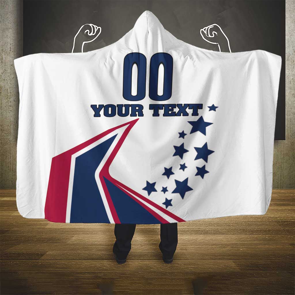 Custom USA Summer Sport 2024 Hooded Blanket Eiffel Tower 2024