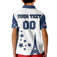 Custom USA Summer Sport 2024 Kid Polo Shirt Eiffel Tower 2024 - Wonder Print Shop