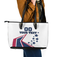 Custom USA Summer Sport 2024 Leather Tote Bag Eiffel Tower 2024 - Wonder Print Shop