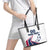 Custom USA Summer Sport 2024 Leather Tote Bag Eiffel Tower 2024 - Wonder Print Shop