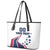 Custom USA Summer Sport 2024 Leather Tote Bag Eiffel Tower 2024 - Wonder Print Shop