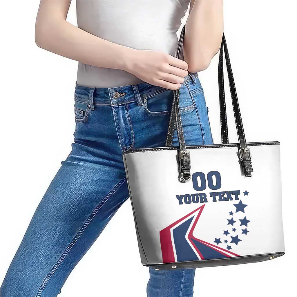Custom USA Summer Sport 2024 Leather Tote Bag Eiffel Tower 2024 - Wonder Print Shop