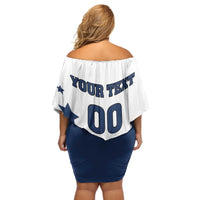 Custom USA Summer Sport 2024 Off Shoulder Short Dress Eiffel Tower 2024 - Wonder Print Shop