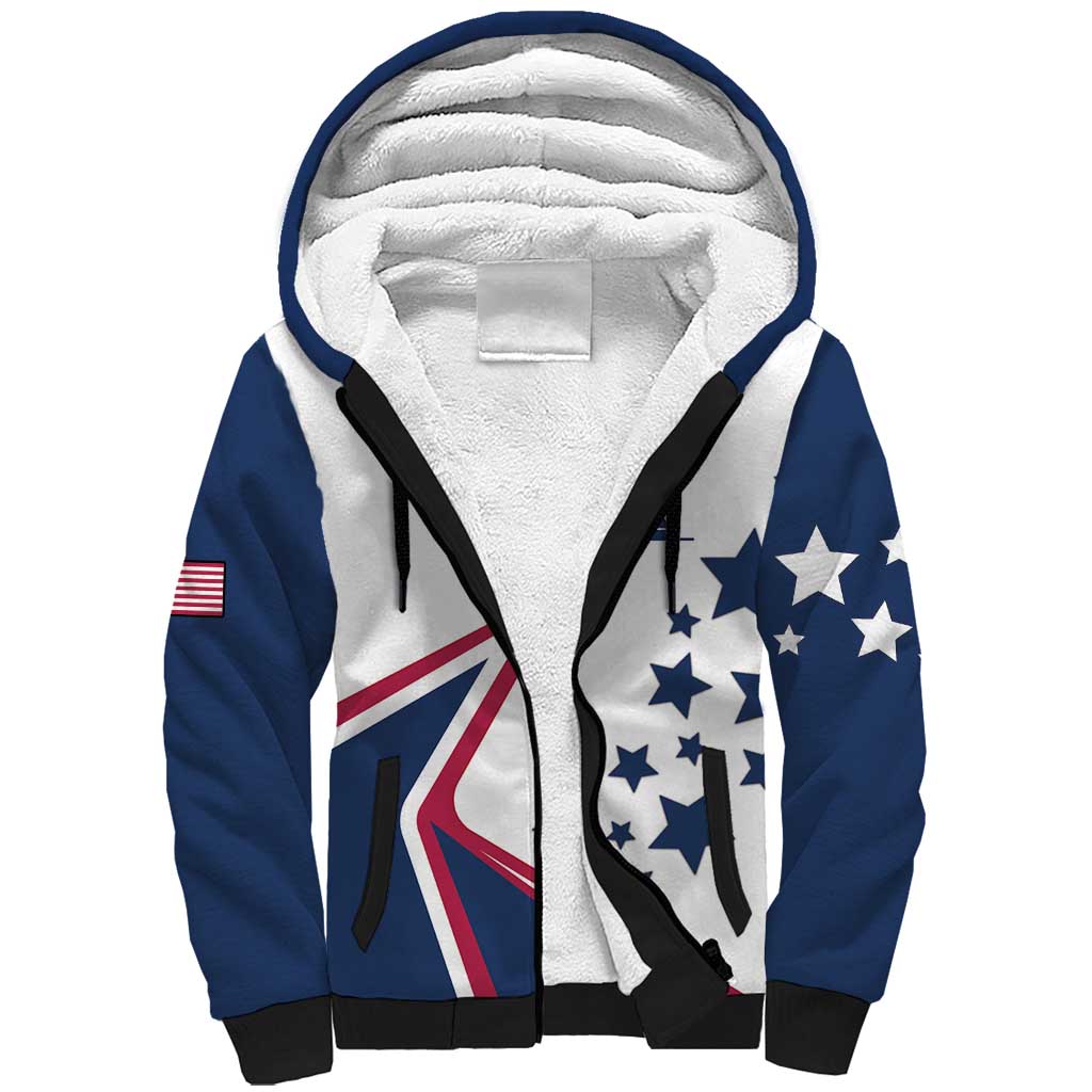 Custom USA Summer Sport 2024 Sherpa Hoodie Eiffel Tower 2024 - Wonder Print Shop