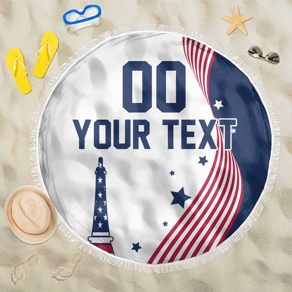 Custom USA Summer Sport 2024 Beach Blanket Flag Of The United States - Wonder Print Shop