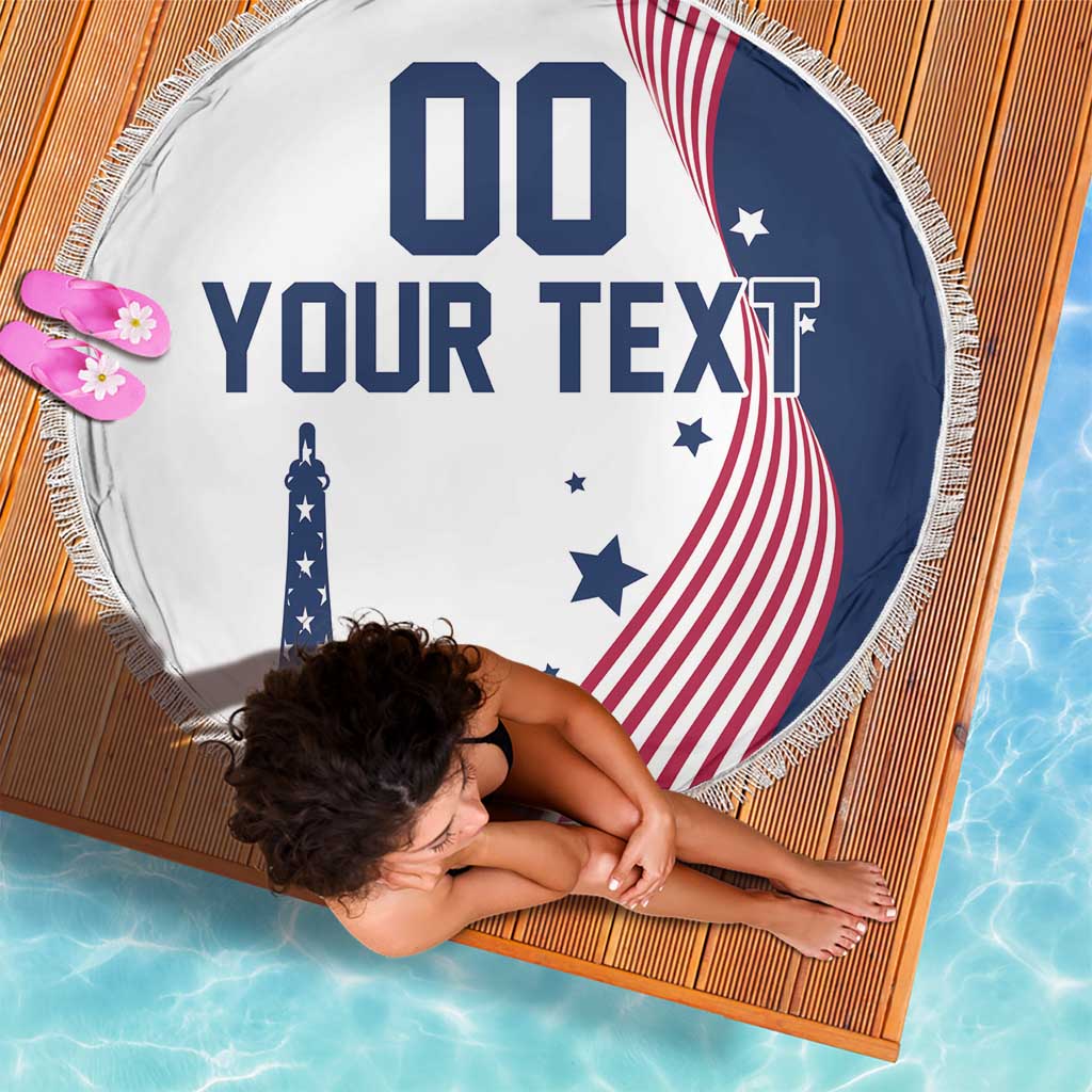 Custom USA Summer Sport 2024 Beach Blanket Flag Of The United States - Wonder Print Shop