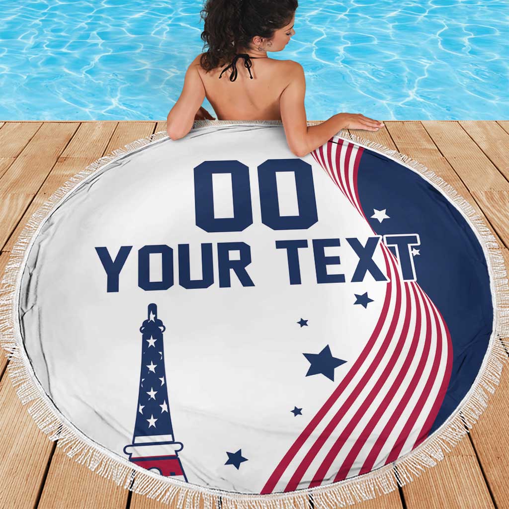 Custom USA Summer Sport 2024 Beach Blanket Flag Of The United States - Wonder Print Shop