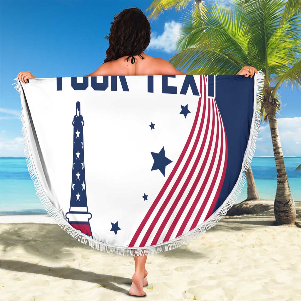 Custom USA Summer Sport 2024 Beach Blanket Flag Of The United States - Wonder Print Shop