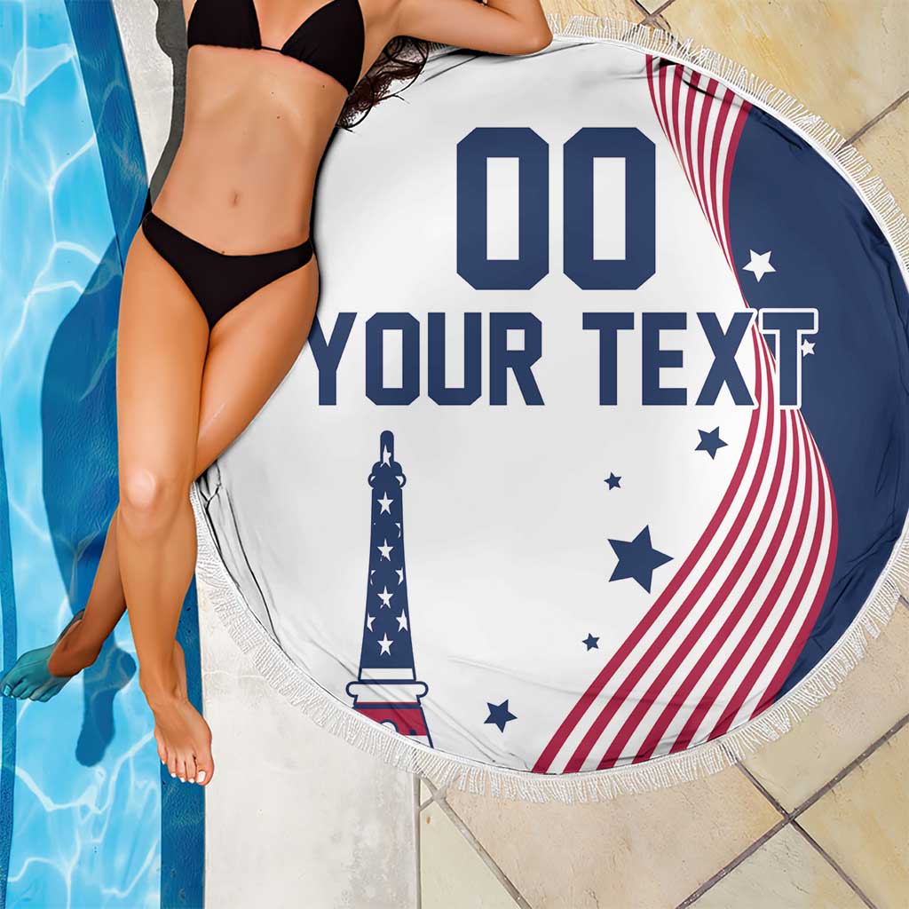 Custom USA Summer Sport 2024 Beach Blanket Flag Of The United States - Wonder Print Shop