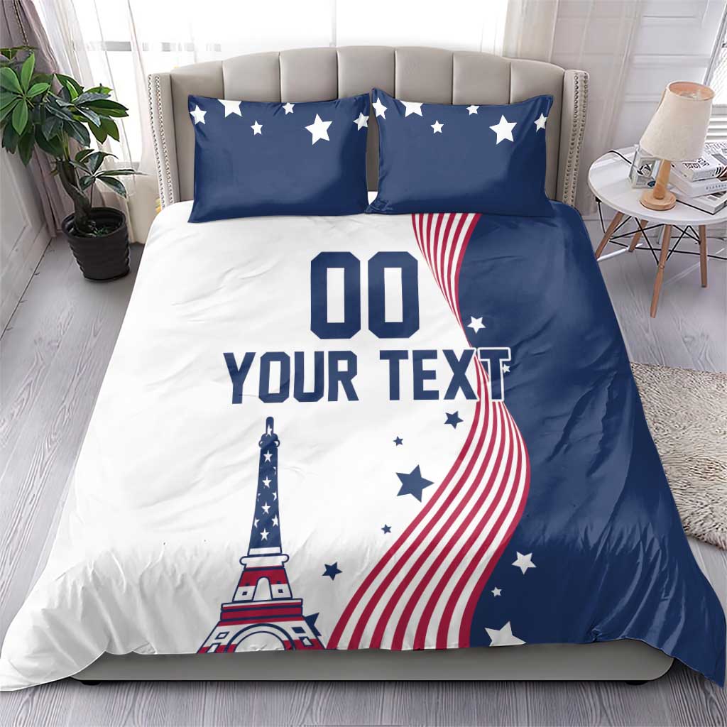 Custom USA Summer Sport 2024 Bedding Set Flag Of The United States - Wonder Print Shop