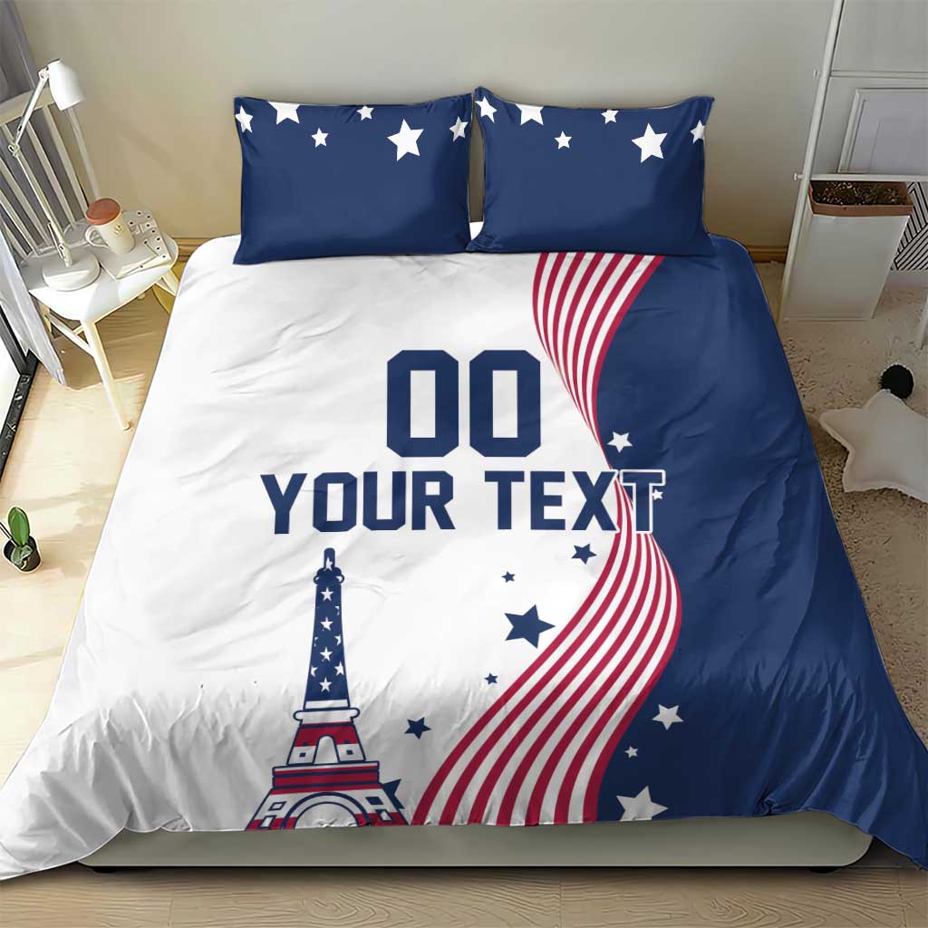 Custom USA Summer Sport 2024 Bedding Set Flag Of The United States - Wonder Print Shop
