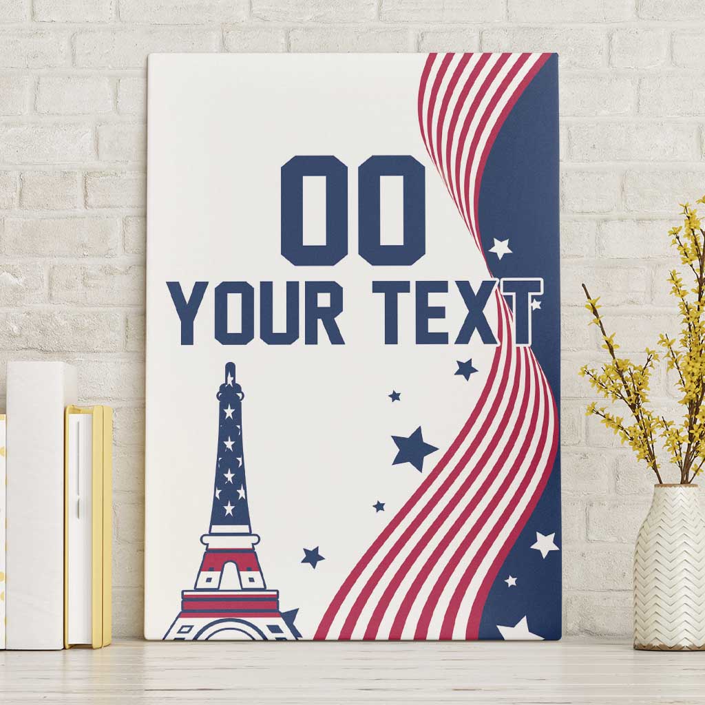 Custom USA Summer Sport 2024 Canvas Wall Art Flag Of The United States - Wonder Print Shop