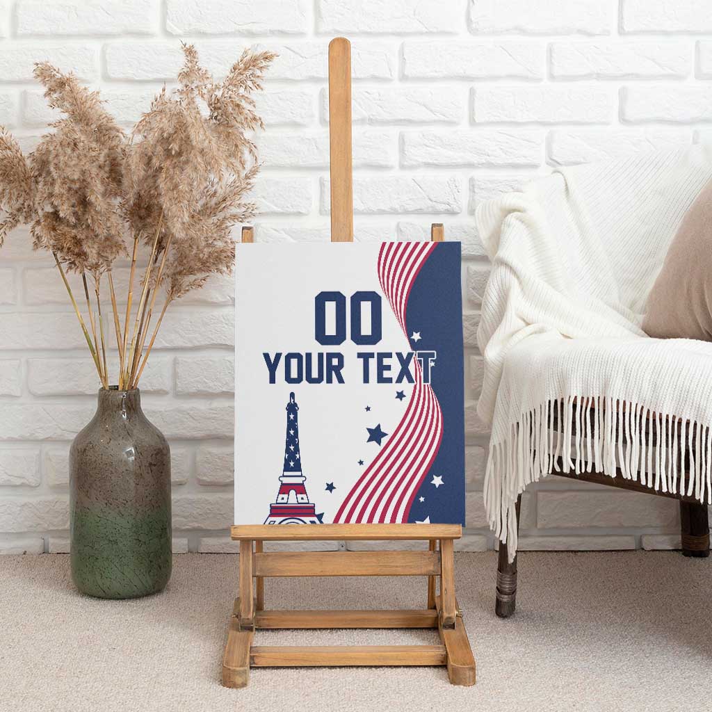 Custom USA Summer Sport 2024 Canvas Wall Art Flag Of The United States - Wonder Print Shop