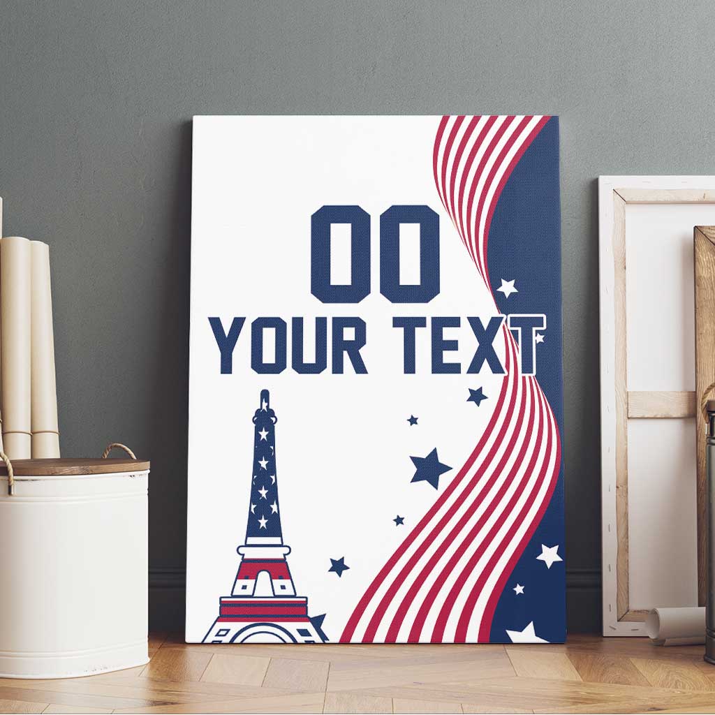 Custom USA Summer Sport 2024 Canvas Wall Art Flag Of The United States - Wonder Print Shop