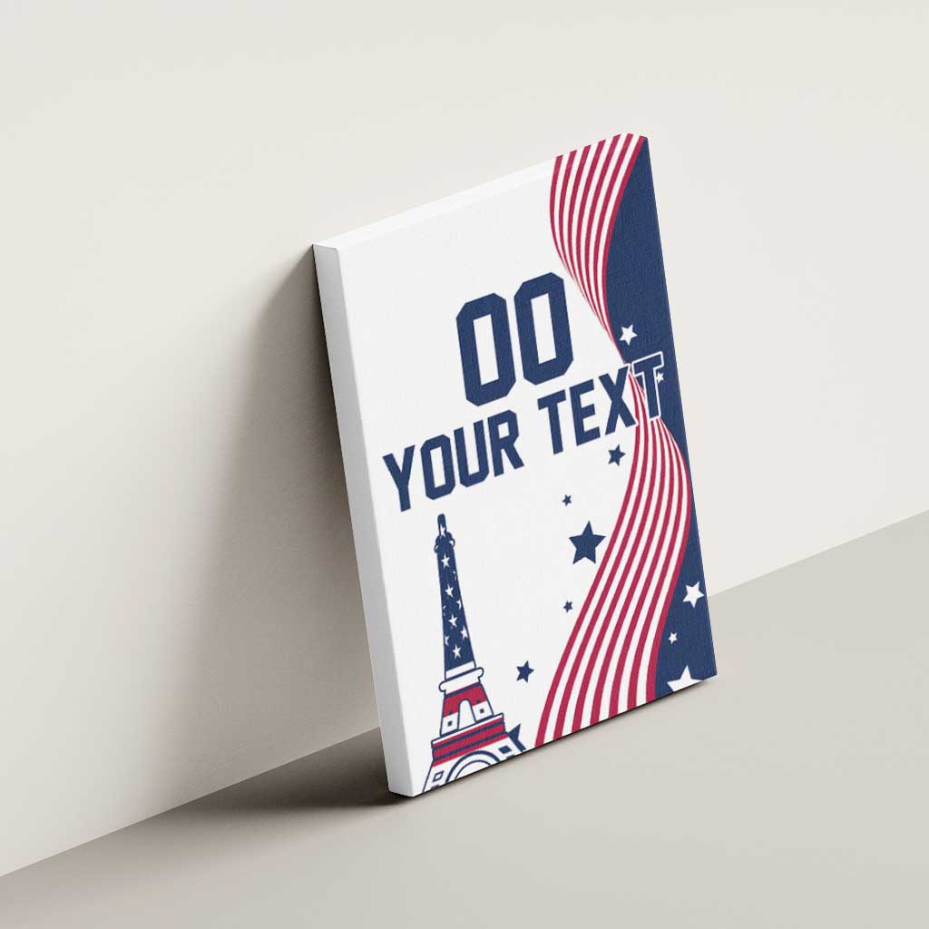 Custom USA Summer Sport 2024 Canvas Wall Art Flag Of The United States - Wonder Print Shop