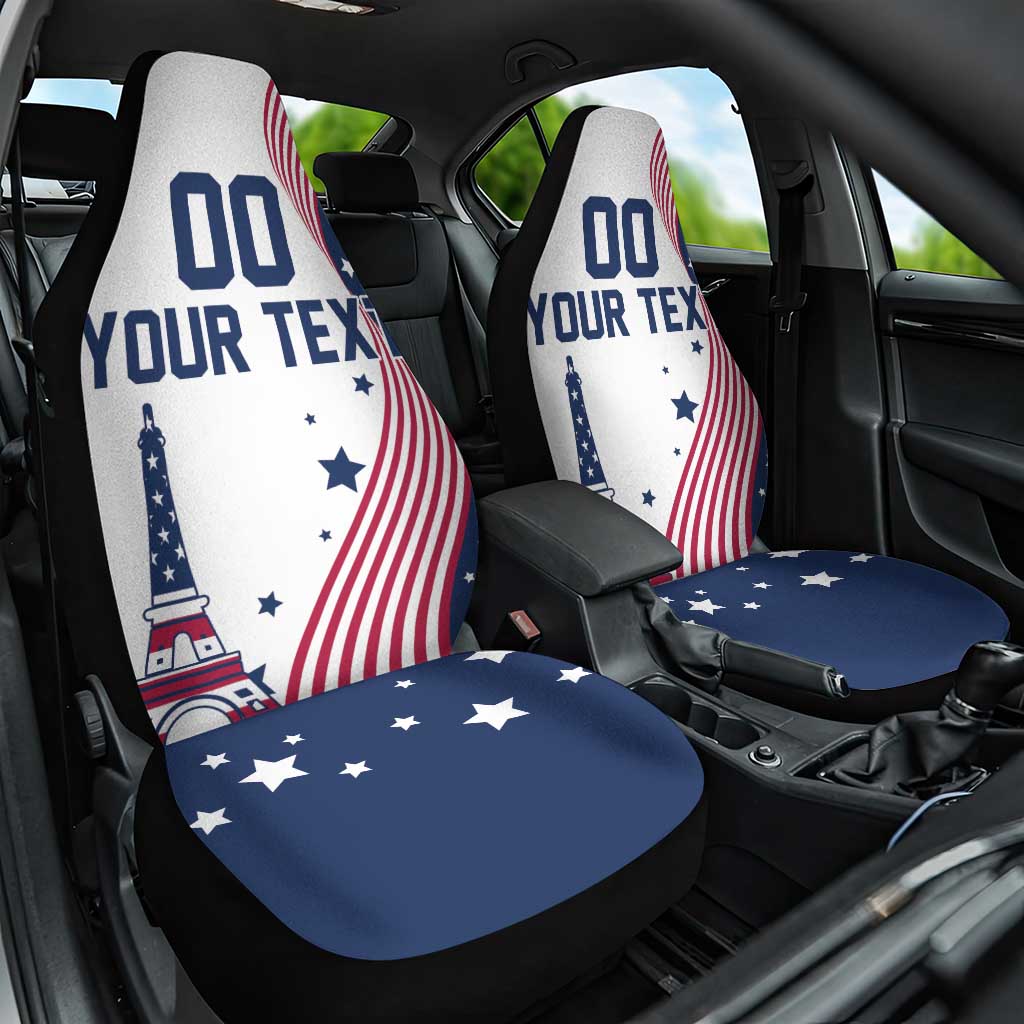Custom USA Summer Sport 2024 Car Seat Cover Flag Of The United States - Wonder Print Shop