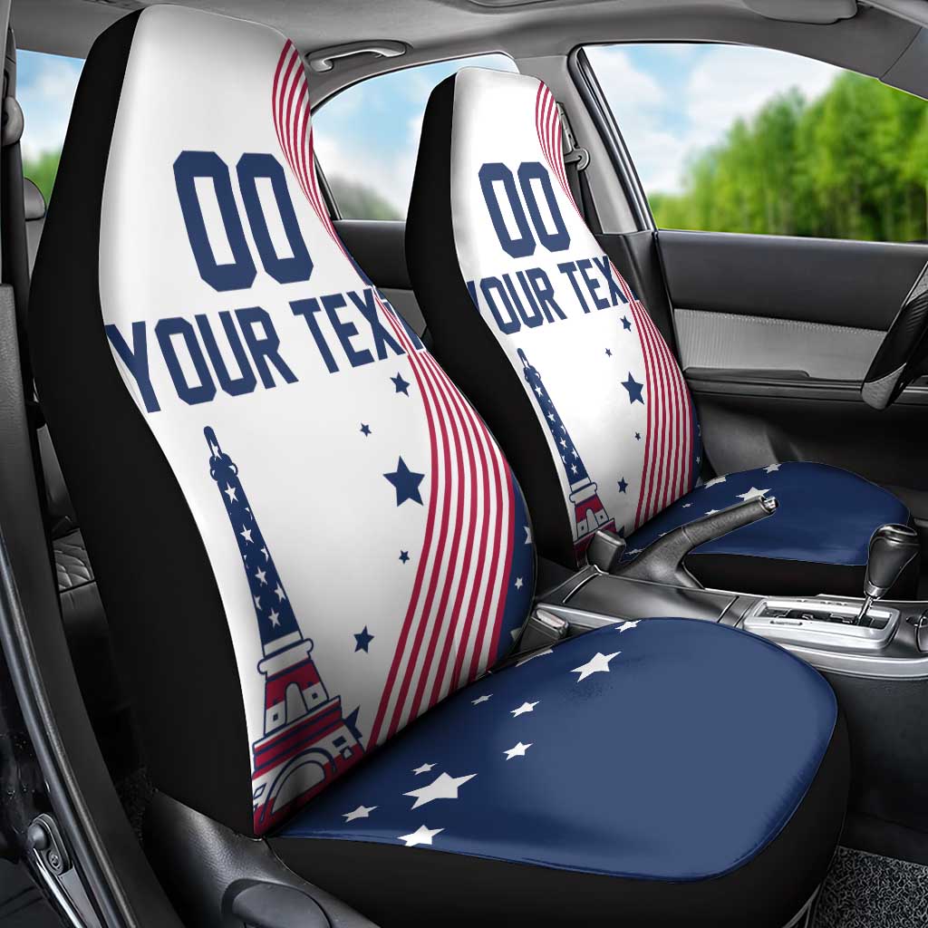 Custom USA Summer Sport 2024 Car Seat Cover Flag Of The United States - Wonder Print Shop