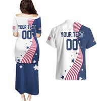 Custom USA Summer Sport 2024 Couples Matching Puletasi and Hawaiian Shirt Flag Of The United States - Wonder Print Shop