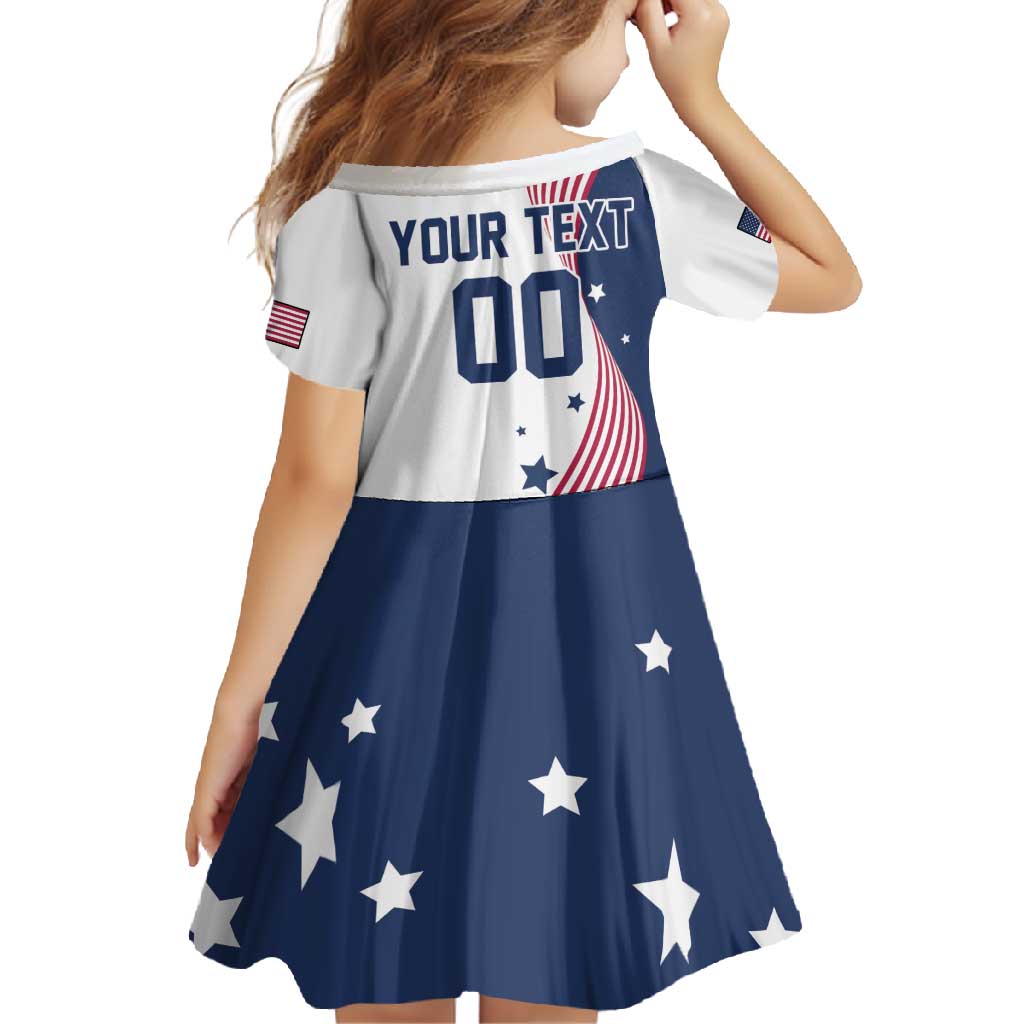 Custom USA Summer Sport 2024 Family Matching Off Shoulder Maxi Dress and Hawaiian Shirt Flag Of The United States - Wonder Print Shop