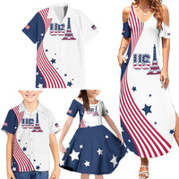 Custom USA Summer Sport 2024 Family Matching Summer Maxi Dress and Hawaiian Shirt Flag Of The United States - Wonder Print Shop