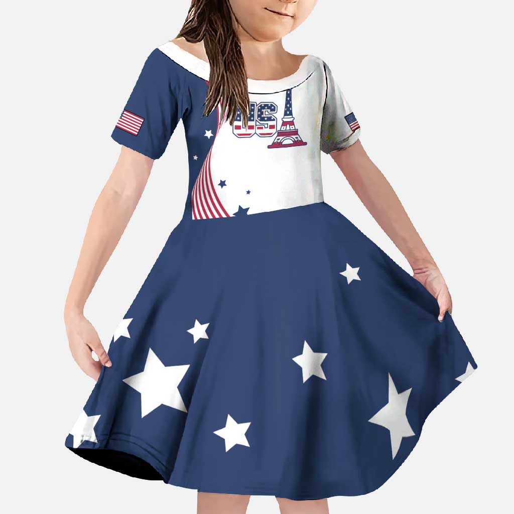 Custom USA Summer Sport 2024 Family Matching Tank Maxi Dress and Hawaiian Shirt Flag Of The United States - Wonder Print Shop