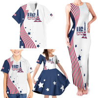 Custom USA Summer Sport 2024 Family Matching Tank Maxi Dress and Hawaiian Shirt Flag Of The United States - Wonder Print Shop