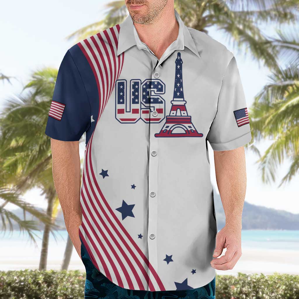 Custom USA Summer Sport 2024 Hawaiian Shirt Flag Of The United States - Wonder Print Shop
