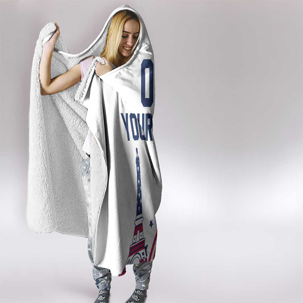 Custom USA Summer Sport 2024 Hooded Blanket Flag Of The United States