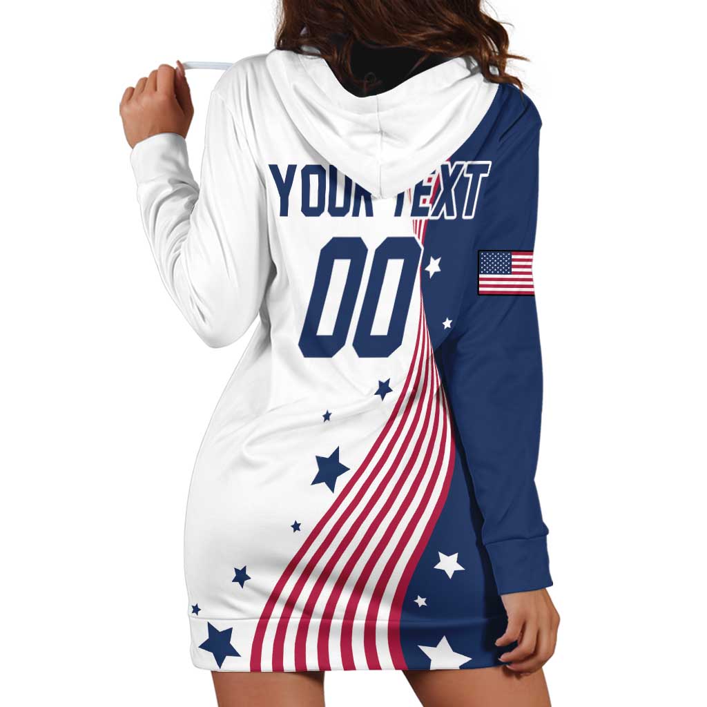 Custom USA Summer Sport 2024 Hoodie Dress Flag Of The United States - Wonder Print Shop