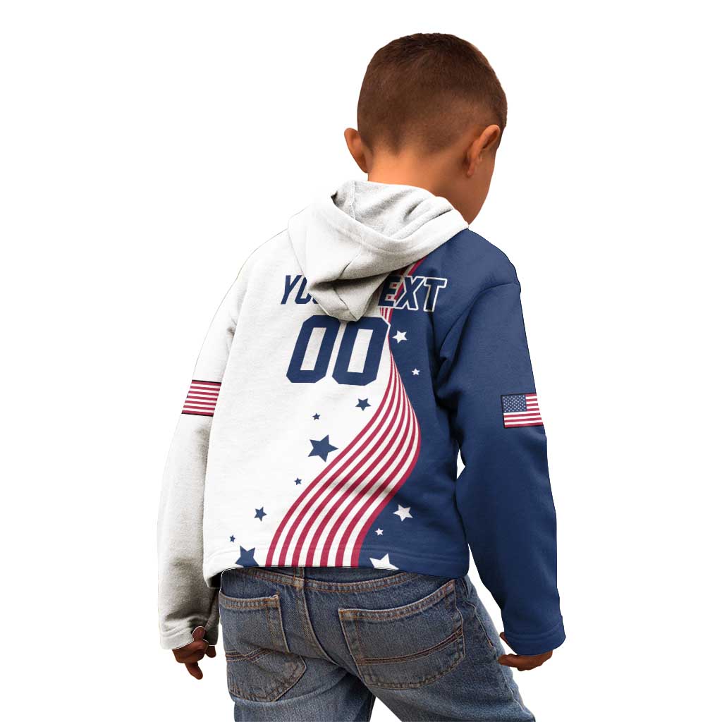 Custom USA Summer Sport 2024 Kid Hoodie Flag Of The United States - Wonder Print Shop