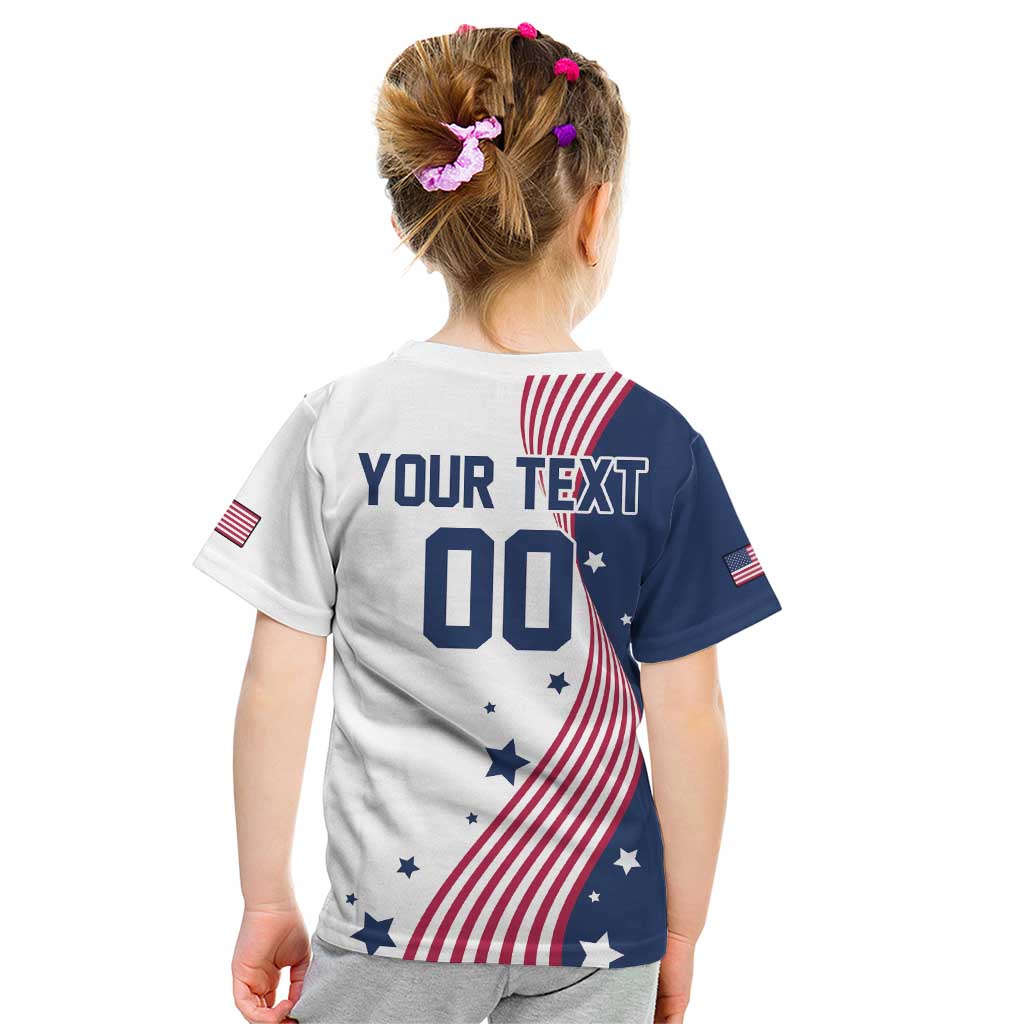 Custom USA Summer Sport 2024 Kid T Shirt Flag Of The United States - Wonder Print Shop