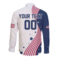 Custom USA Summer Sport 2024 Long Sleeve Button Shirt Flag Of The United States - Wonder Print Shop
