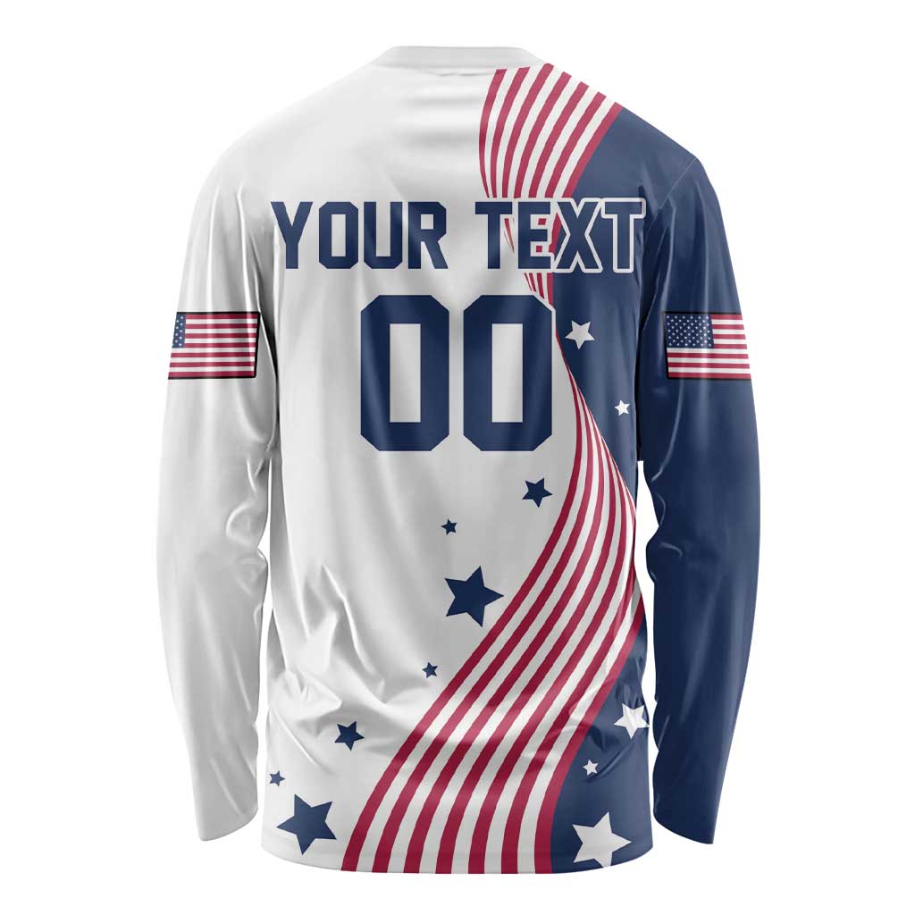 Custom USA Summer Sport 2024 Long Sleeve Shirt Flag Of The United States - Wonder Print Shop