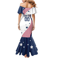 Custom USA Summer Sport 2024 Mermaid Dress Flag Of The United States - Wonder Print Shop