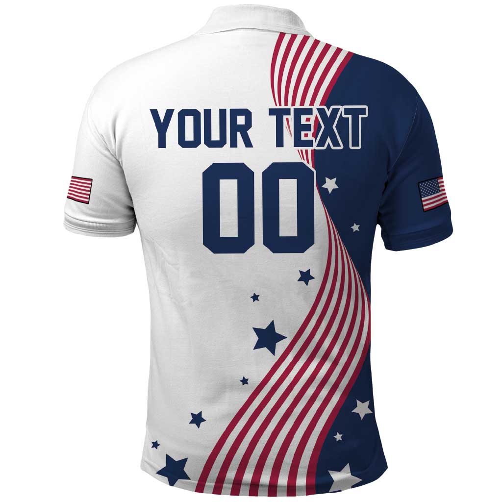 Custom USA Summer Sport 2024 Polo Shirt Flag Of The United States - Wonder Print Shop
